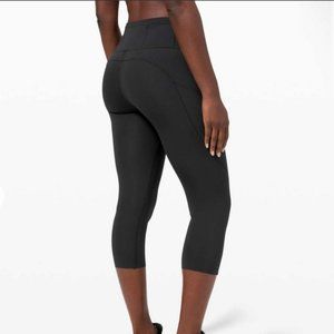 Lululemon Fast and Free Crop II 19" *Non-Reflective Black High-Rise Legging Pant